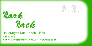 mark nack business card